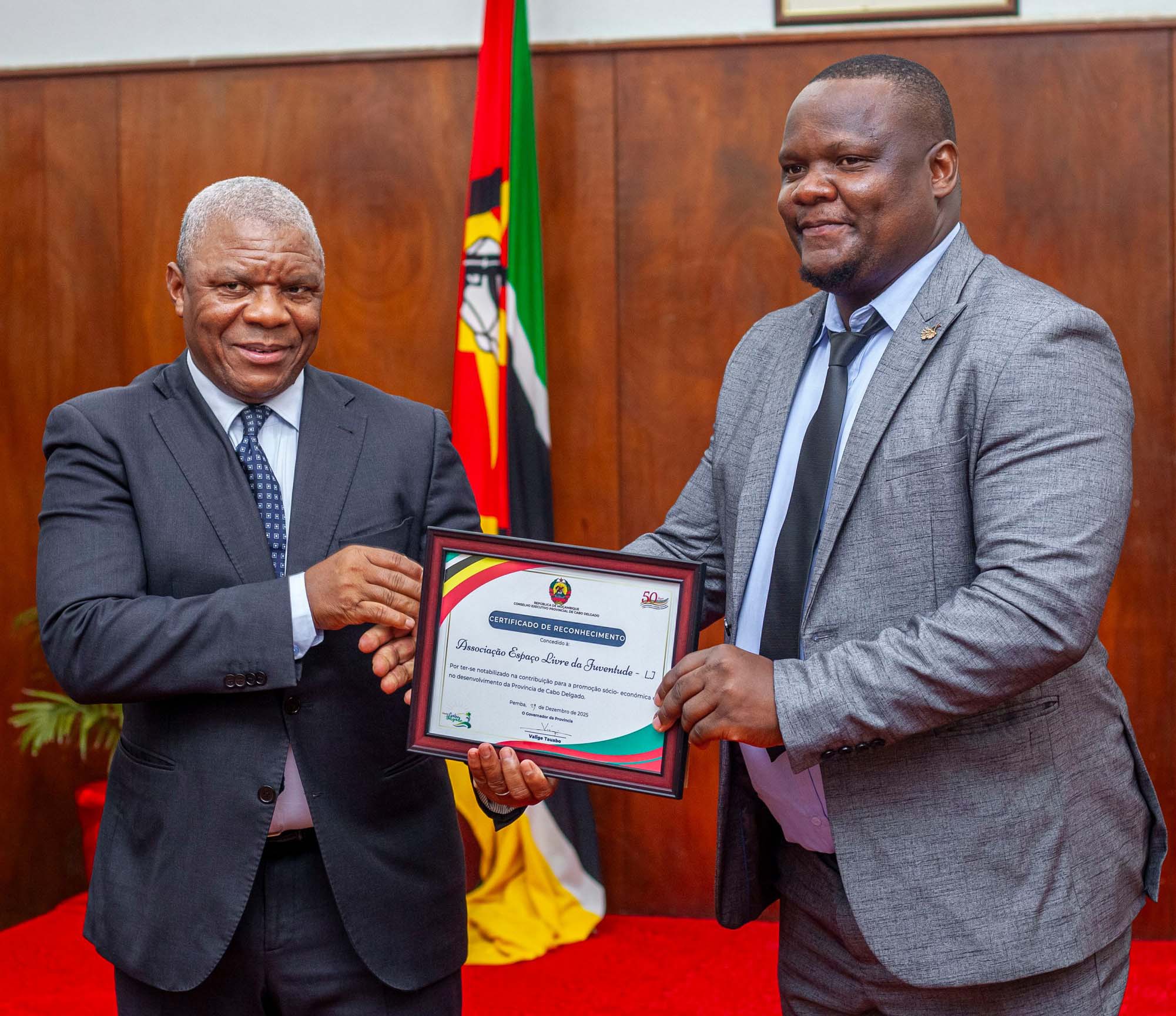 ELJ recebe Certificado de Reconhecimento em Cabo Delgado